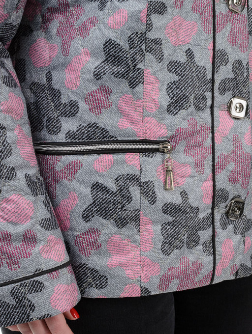 Куртка женская  Bolyar 00225 серо-розовая , фото  1