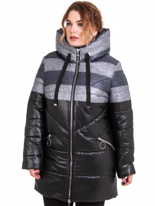 Куртка жіноча Bolyar 00248 сіро-чорна , фото  2