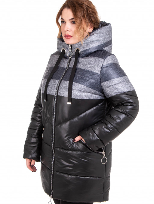 Куртка жіноча Bolyar 00248 сіро-чорна , фото  1