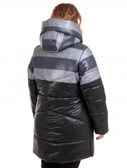 Куртка жіноча Bolyar 00254 сіро-чорна , фото  2