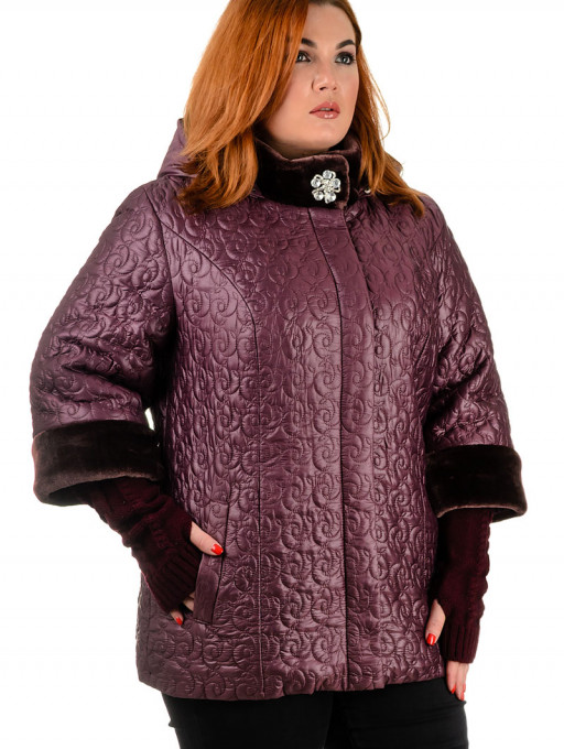 Куртка женская  Bolyar 00271 темно-бардовая , фото  2