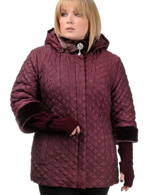Куртка женская  Bolyar 00279 темно-бардовая , фото  2