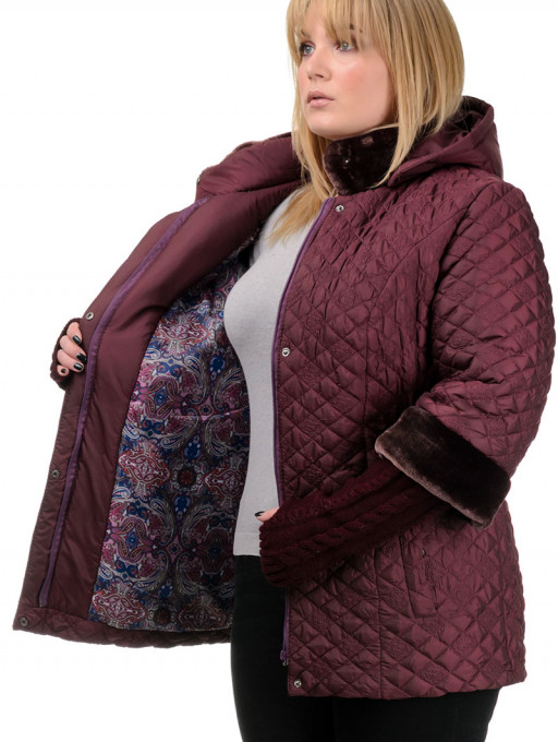 Куртка женская  Bolyar 00279 темно-бардовая , фото  5