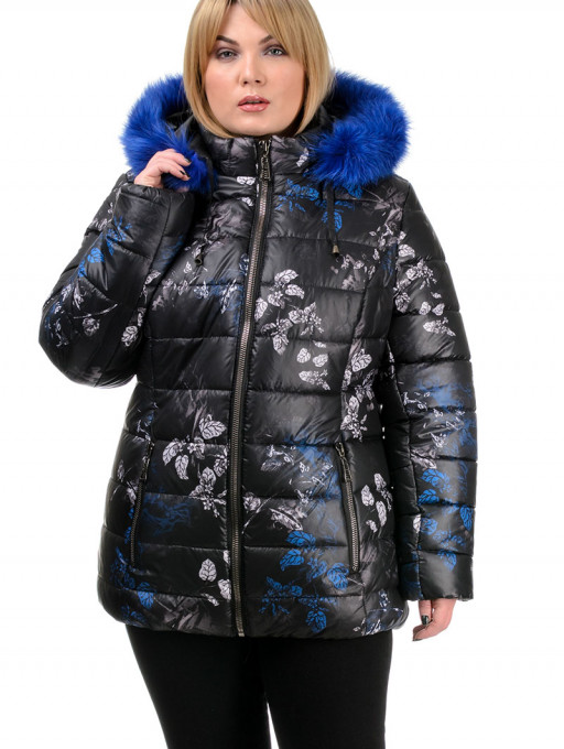 Куртка жіноча Bolyar 00292 чорно-синя , фото  2