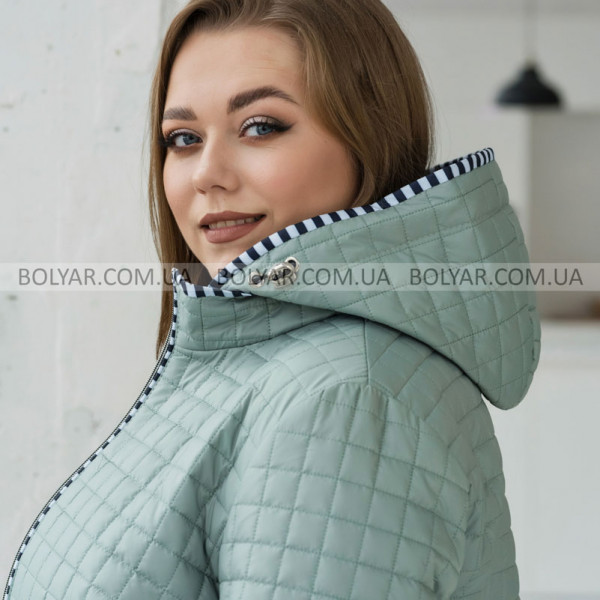 Женская куртка Bolyar смужка 00435 оливковая , фото  5