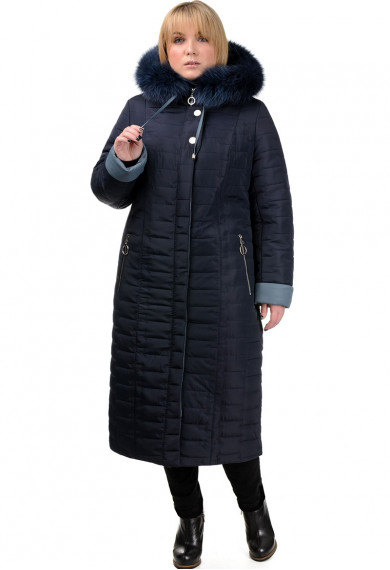 Пальто женское Bolyar 00284 темно-синее