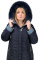Пальто жіноче Bolyar 00284 темно-сине , фото  3