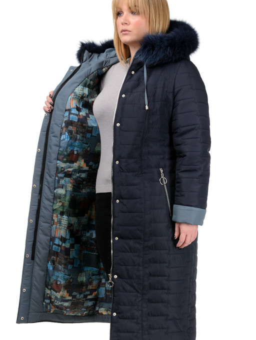 Пальто жіноче Bolyar 00284 темно-сине , фото  1