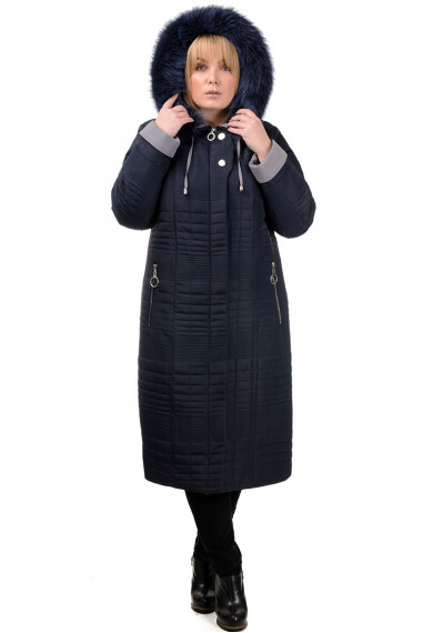 Пальто женское Bolyar 00288 темно-синее