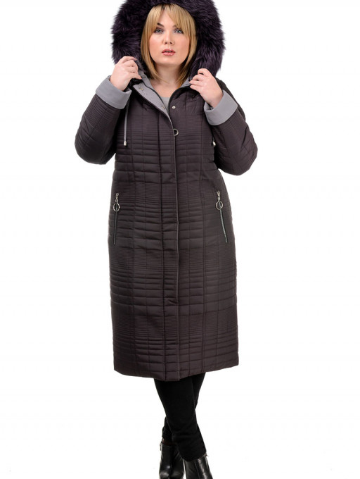 Пальто женское Bolyar 00296 сливовое , фото  3