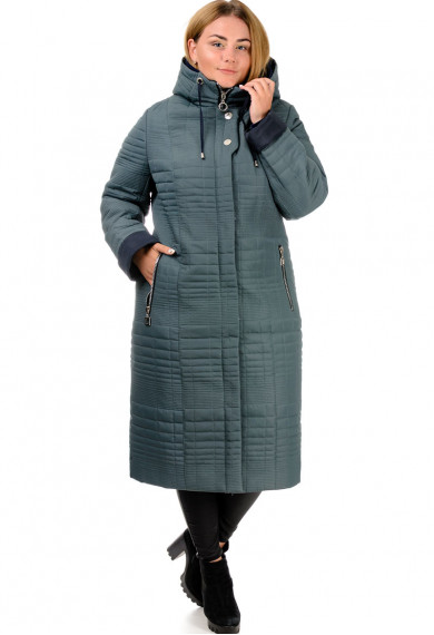 Пальто женское Bolyar 00307 серо-зеленое