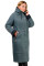 Пальто женское Bolyar 00307 серо-зеленое , фото  3