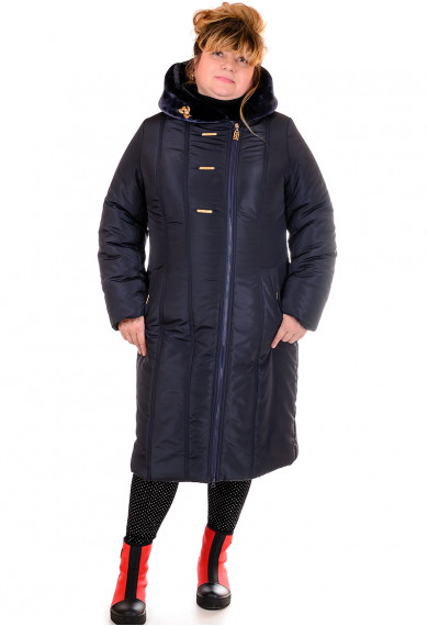 Пальто женское Bolyar 00376 темно-синее