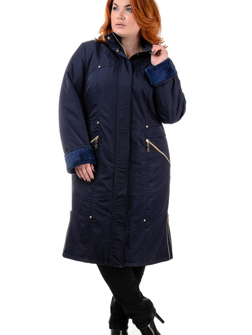 Пальто жіноче-плащ Bolyar 00174 темно-синя, фото 0