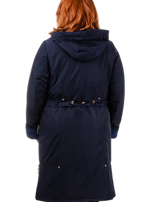 Пальто жіноче-плащ Bolyar 00174 темно-синя , фото  2