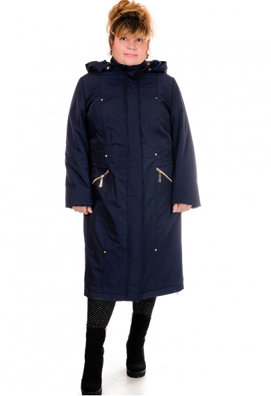Пальто женское-плащ Bolyar 00366 темно-синее