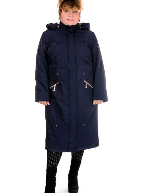 Пальто жіноче-плащ Bolyar 00366 темно-сине, фото 0